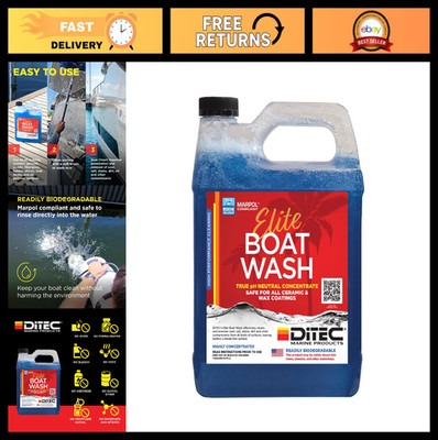 Concentrated Boat Wash - pH Neutral, Safe for Ceramic & Wax Coatings, Eco-Friend