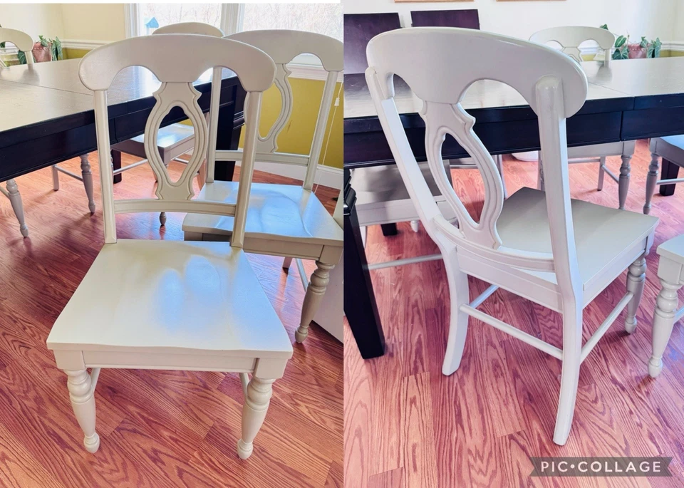 Broyhill Light Grey Dining Room Chairs Set of 6 Excellent Condition Orig over 1k - Image 3 of 4