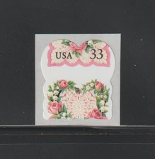 US ERROR Stamps: #3274 Victorian Love, Flowers: RARE Huge Die Cut Shift. MNH