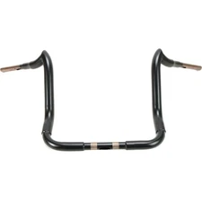 KST Kustoms Satin Black 1 1/2" SS Steel Bison Bagger 14" Rise Handlebar-BB19-14S