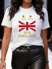 England Women's T-Shirt 1966 2026 Commemorative Retro Football Fans Gift Tee