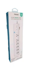 iHome Flow Smart Strip Wi-Fi Surge Protector - 6 Smart Outlets 3FT Cable Length 