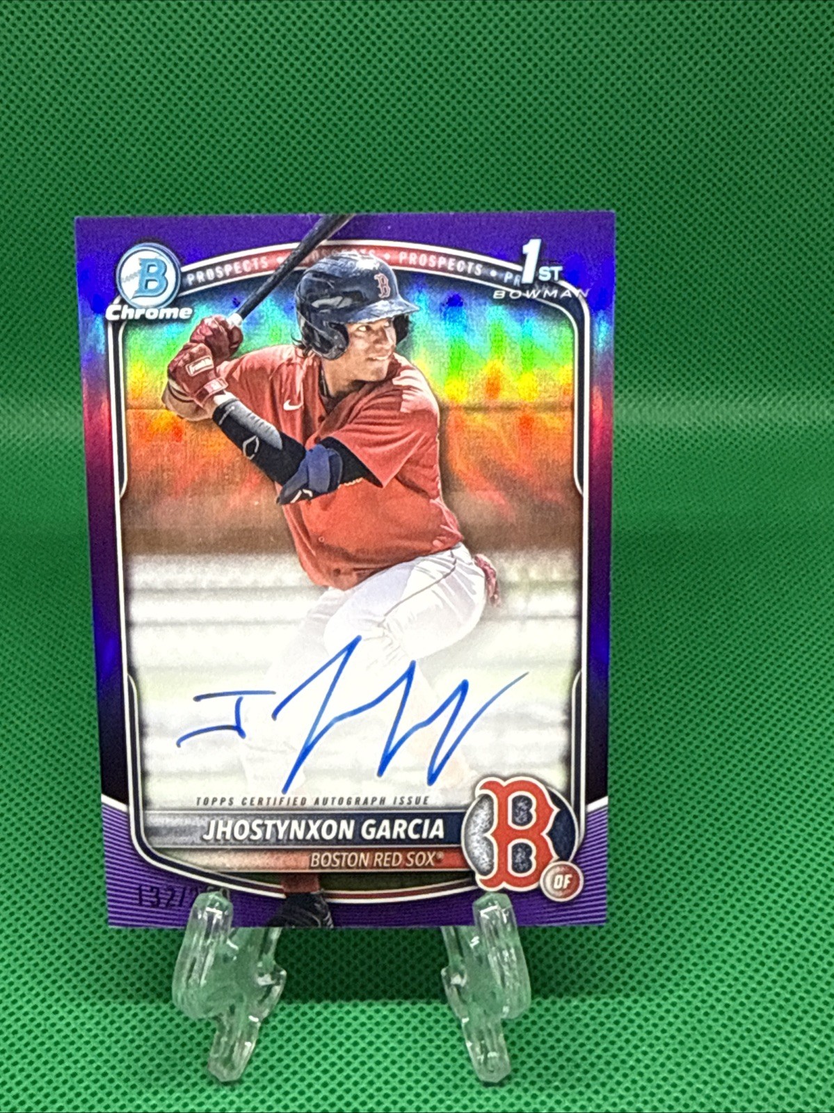 JHOSTYNXON GARCIA 2025 BOWMAN 1ST AUTOGRAPH PURPLE CHROME AUTO /250