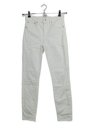 J.Crew Denim Damen Skinny Jeans Weiß W27 High Waist Stretch