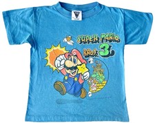 Vintage Super Mario Bros 3 Shirt Youth 8 Sm Blue 90s Rare Nintendo 1990 USA SSI