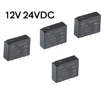 Hongfa-Relais HF46F- 012 024-HS1 12V 24V 5A 4-Pin 12V 24VDC-Leistungsrelais