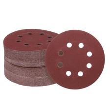 100pcs 5" Hook and Loop Sanding Discs 240 Grit 8-Hole Sandpaper for Sander, Red 0.39 per gallon