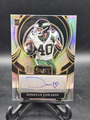 Panini 2025 Select Signatures Donovan Edwards Jets Rookie Auto