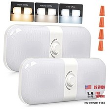 RV Lights Interior 1700LM, 3 Color TEM Camper Lights, Dimmable 12v Volt 2PACK