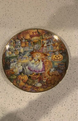 FRANKLIN MINT SCAREDY CATS DECO PLATE