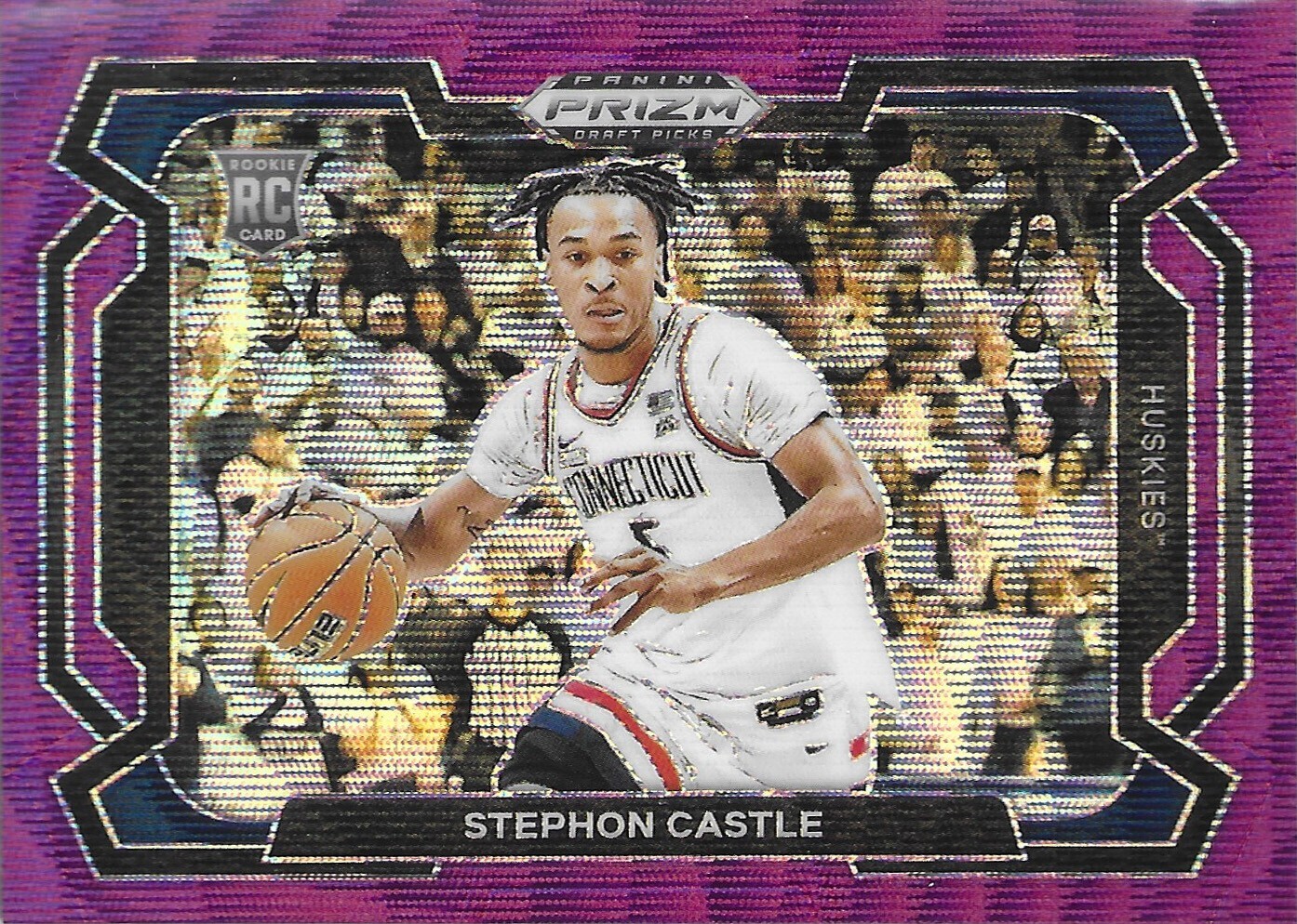 Stephon Castle 2024 Panini Prizm Draft Picks Purple Wave Variation #17