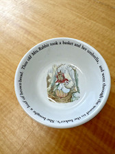 VTG Beatrix Potter Bowl Peter Rabbit Frederick Warne & Co Wedgwood England 1993 