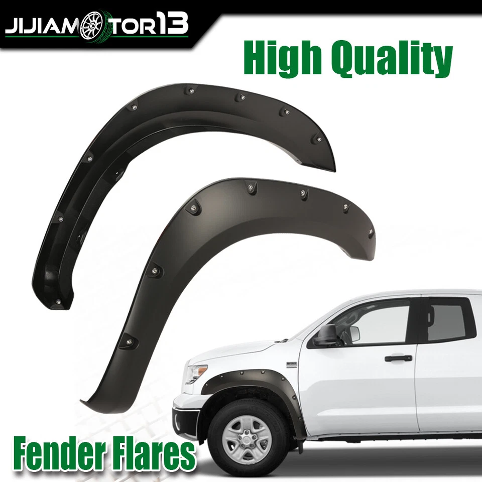 Cubierta de rueda bolsillo perno remache 4 piezas guardabarros llamaradas aptas para Toyota Tundra 2007-2013 Foto 3 de 4