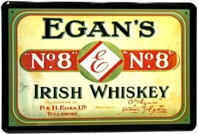 Blechschild 20x30 Egan´s Irish Whiskey Whisky Alkohol Bar Kneipe Pub Werbung
