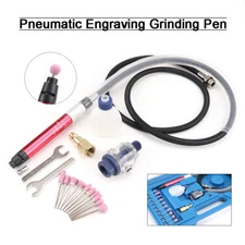1/8" Micro Air Die Grinder Pencil Type Polishing Engraver Dremel Tool Kit Set