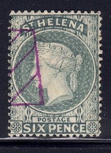 Saint Helena 1884 - 1894 6d. grey Queen Victoria used