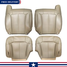 Fit 1999-2002 Chevy Silverado Tahoe Front Driver And Passenger Seat Covers Tan