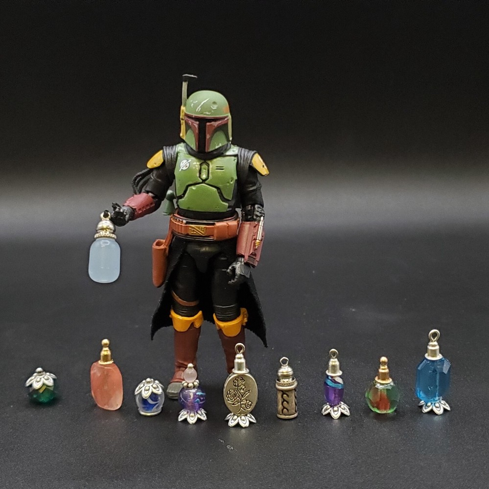 10 Custom Glass Stone Bottles for 3.75-Inch Figures – Star Wars & GI Joe Diorama #45