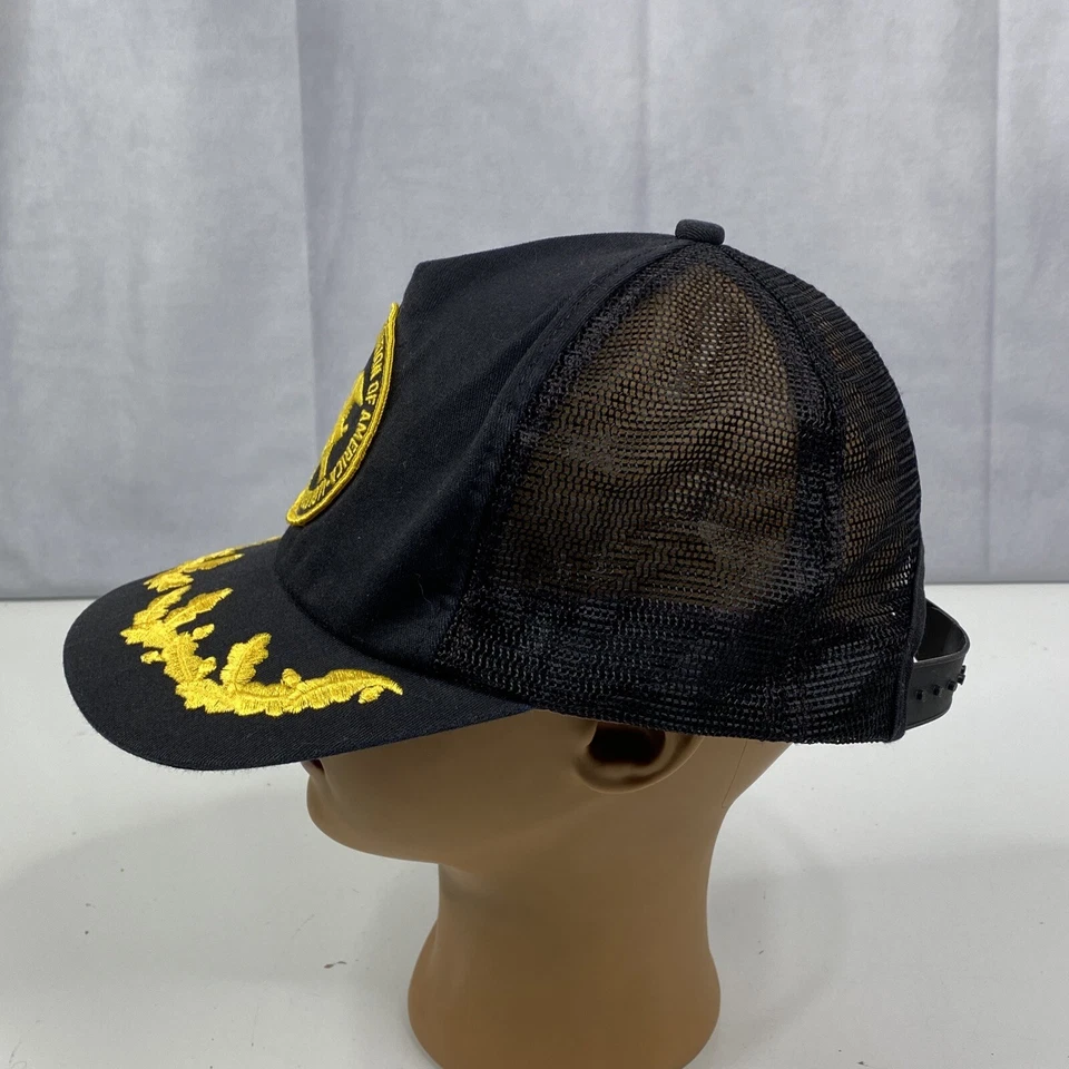 Vintage NRA Hat Black Snap Back Mesh Trucker National Rifle Association Patch - Image 4 of 4