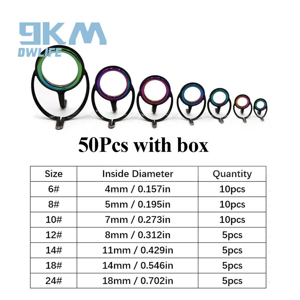 High Quality 10~120Pcs Fishing Rod Guides Rod Building Repair Kit for ...