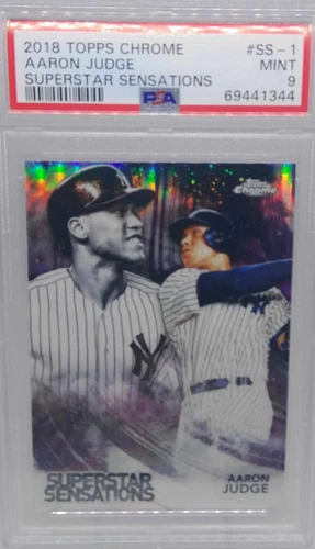 2018 TOPPS CHROME SUPERSTAR SENSATIONS #SS-1 AARON JUDGE PSA 9