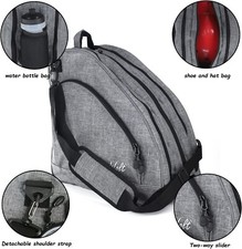 Ice Skate Bag Roller Skate Bag  Inline Skate Bag, Premium Bag and Fashion Grey