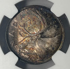 1941 Canada Twenty Five Cents 25C NGC MS64 - *Spectacular Rainbow Patina* *Wow* — photo 3