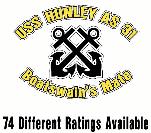 USS HUNLEY AS 31 Oval Decal / Sticker Military USN U S Navy S06A - 第 1/3 張圖片