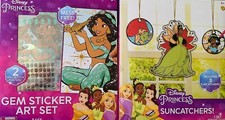 Disney Princess Gem Sticker by Number Art Set  Disney Princess Suncatcher Kit