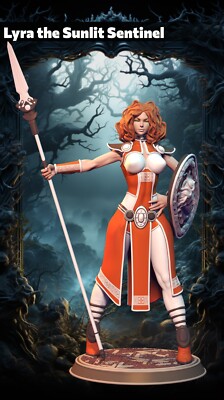 Dungeons and Dragons, DND, spielbar - menschliche weibliche Lyra - Kämpferin, Kriegerin