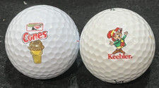 2 Keebler Company Logo Golf Balls Elf  Cones Advertising