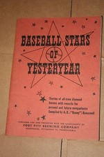 BASEBALL STARS OF YESTERYEAR 1951 HISTORY OF GREATEST PLAYERS OF THE GAME