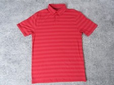 Under Armour Polo Shirt Mens Small Heatgear Striped Red ShortSleeves Performance