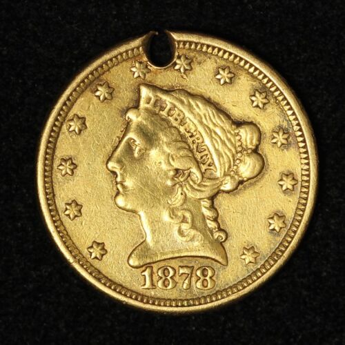 Token de amor Eagle Head Quarter oro 1878 $2.50 - envío gratuito EE. UU. - Imagen 1 de 3