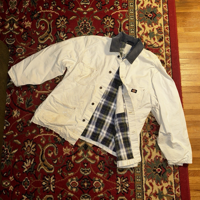 #ad #ad Dickies Distressed White Carpenter Jacket Size 2XL $28.00