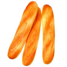 3pcs Artificial French Long Bread Loaf Lifelike Fake Dessert Cake Food Preten...