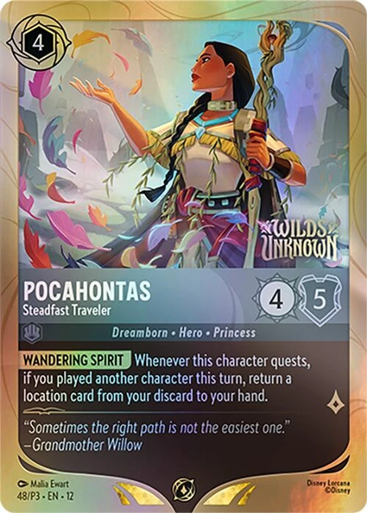 Pocahontas-Steadfast Traveler 48 Disney Lorcana Promo Cards for