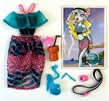 Monster High Skull Shores Lagoona Azul Conjunto Parcial Accesorios Solo Sin Muñeca