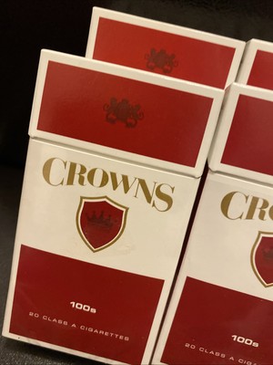 crown cigarette mystery pack Crowns Cigarettes 100's - EMTY 8 Boxes, Collectable, Crafts