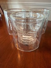 Superman Sculpted Drinking Glass Bioworld Glassware 8oz Collectible NEW Set of 3
