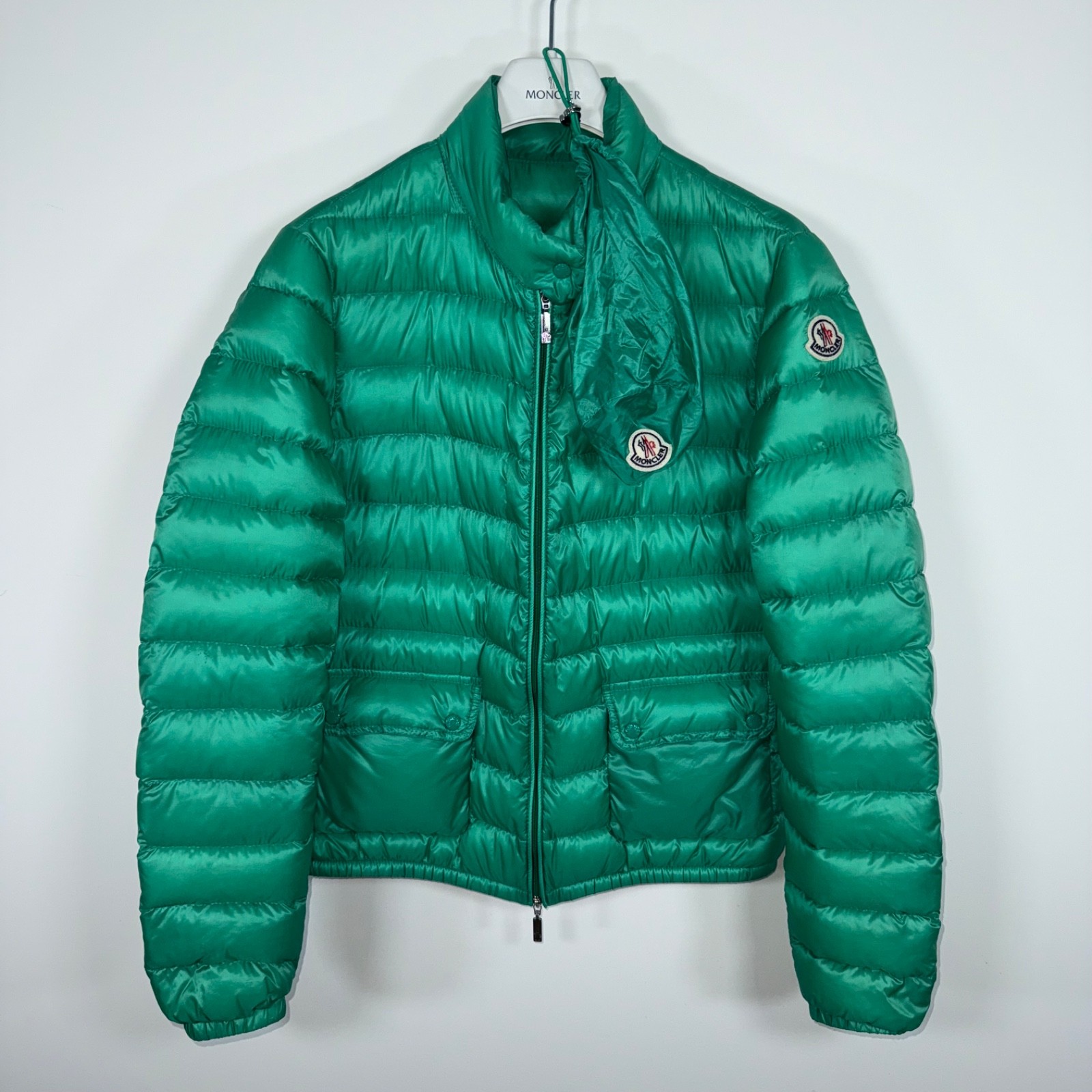 Moncler Lans Women's Lightweight Down Puffer Jacket - Size 2 (S/M) - Green