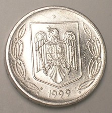 1999 Romania Romanian 500 Lei Eagle Shield Coin XF