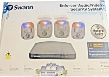 SWANN ENFORCER 4K, 4 CAMERA, SECURITY SYSTEM,   # SWDVK-856804M      (E3)