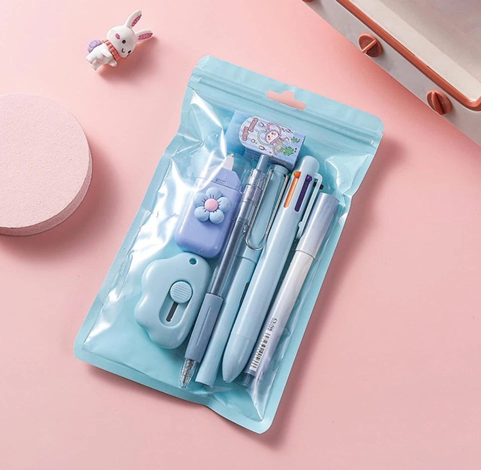 1 juego linda caja de regalo de útiles escolares - juego de papelería duradero y diverso, adecuado Foto 2 de 4