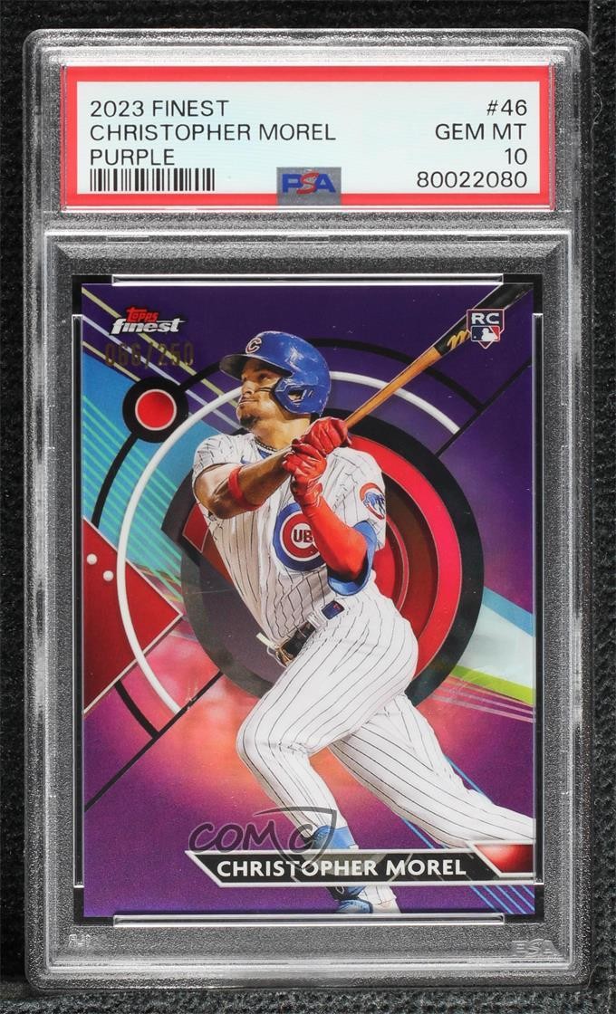 2023 Finest Purple Refractor /250 Christopher Morel PSA 10 GEM MT Rookie RC 13c1
