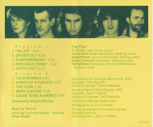 The Fixx - Calm Animals (Cass, Album) (Mint (M)) - [Location_ rswu