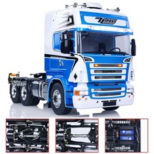 Modellino camion trattore 1/14 LESU RC 6x6 RTR con I6S radio luce motore servo ESC