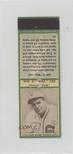 1937 Diamond Matchbooks Portraits U3-2 Bill Lee (Green Borders) 0m8e