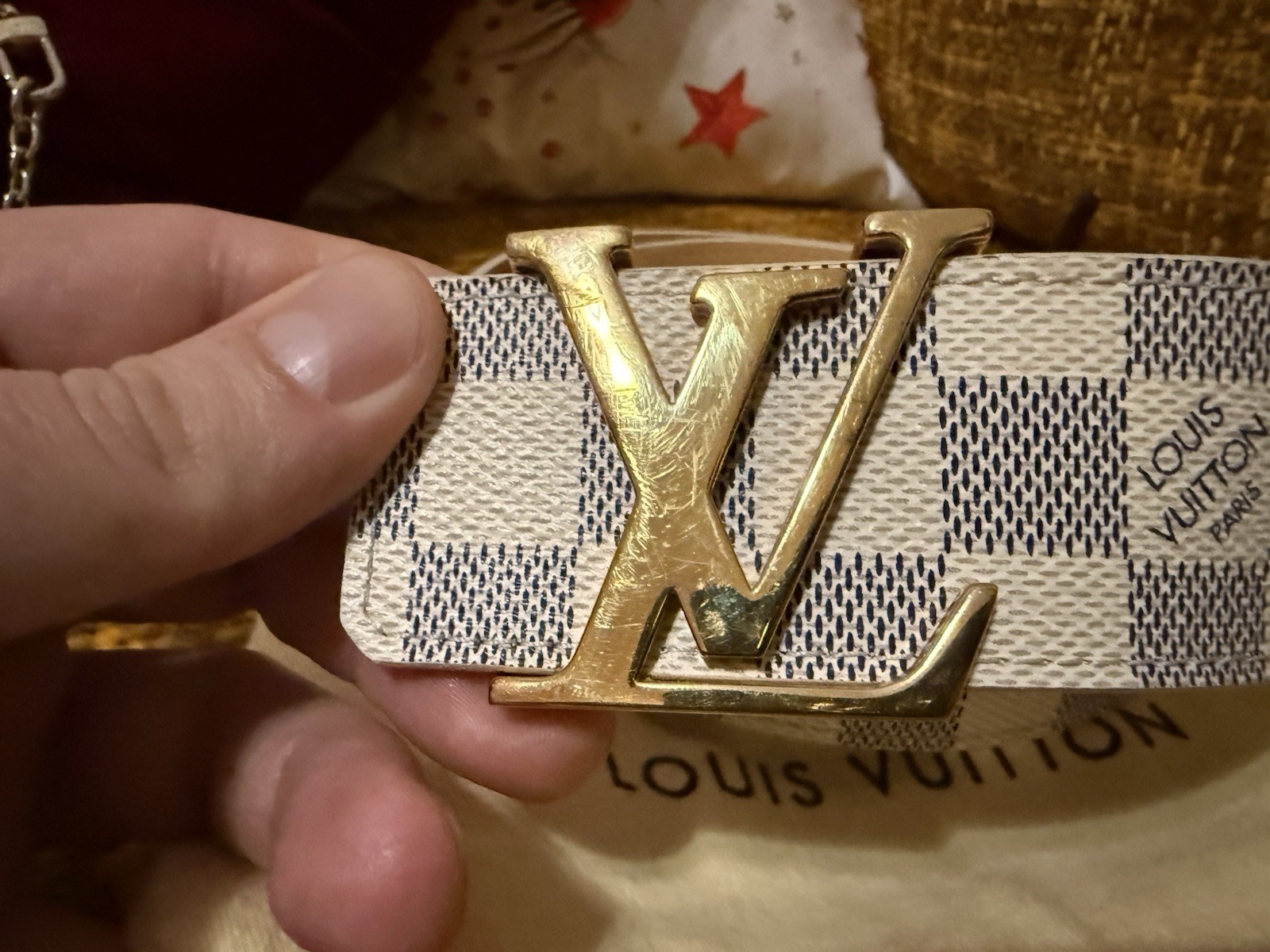 Louis Vuitton Initiales Damier Azur Canvas M9609 Size 80/32 Authentic thumbnail 2