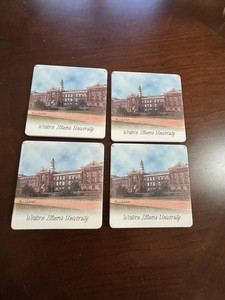 Vtg Western Illinois University Stone Coasters Michael Kent Artist NIB